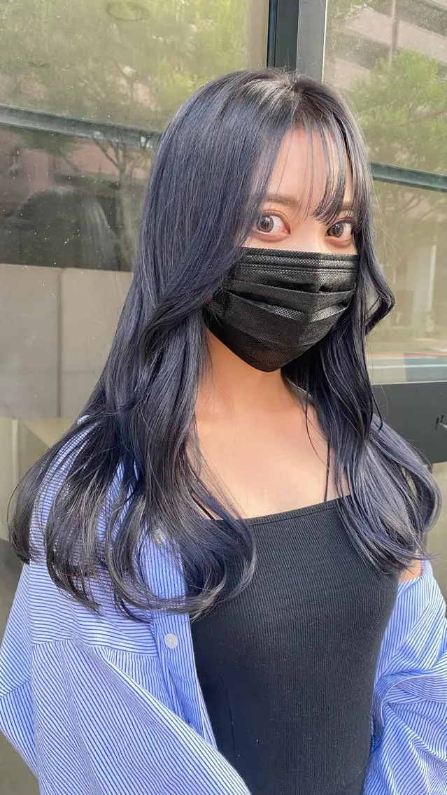 ロング カラー カット ヘアカラー トリートメント RURI韓国ボブ 🇰🇷タッセルボブのヘアスタイル