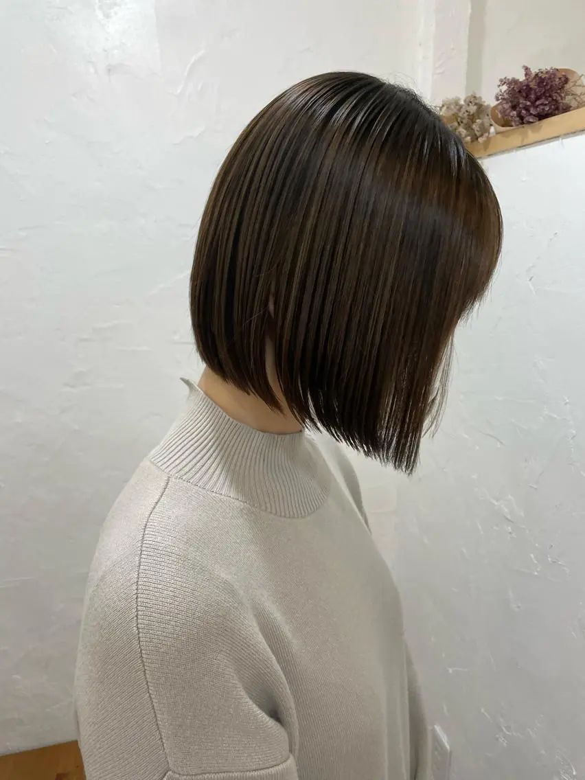 ショート ボブ ウルフカット 髪質改善 縮毛矯正/ レイヤー/銀座/本木のヘアスタイル