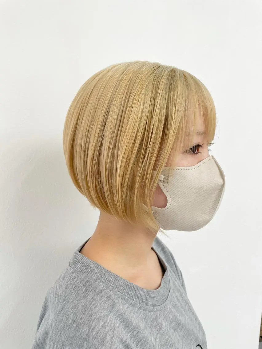 ショート カラー ブリーチ ショートヘア 福田千尋/インナー カラー/縮毛矯正のヘアスタイル