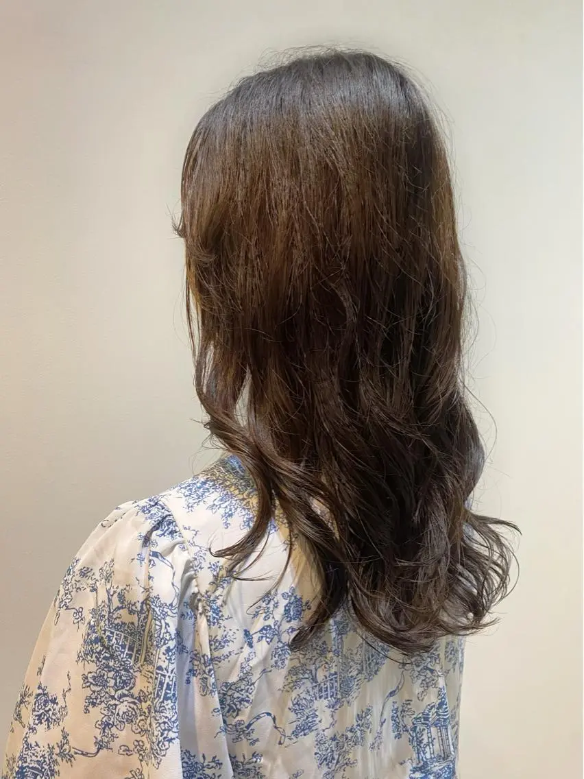ロング パーマ 韓国風ヘア デジタルパーマ カット パーマ トリートメント ♡オシャ髪♡AI ✂️newi町田のヘアスタイル