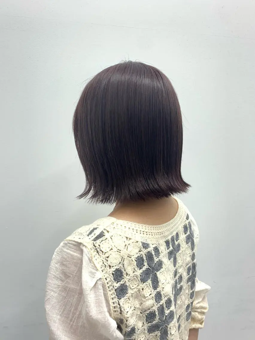 ショート ヘアカラー トリートメント 🌷ラベンダーピンク 顔まわり🌷ねいろのヘアスタイル
