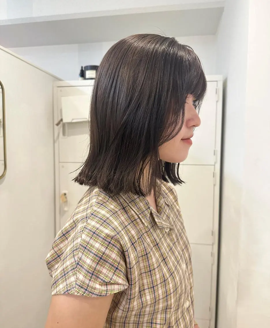 ミディアム ヘアカラー トリートメント 梅田/柔らかカラー/ オオハシ リナコのヘアスタイル