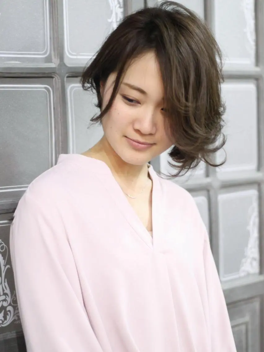 ミディアム パーマ ボブ ニュアンスパーマ 【ショート×美髪】 澤田　周のヘアスタイル
