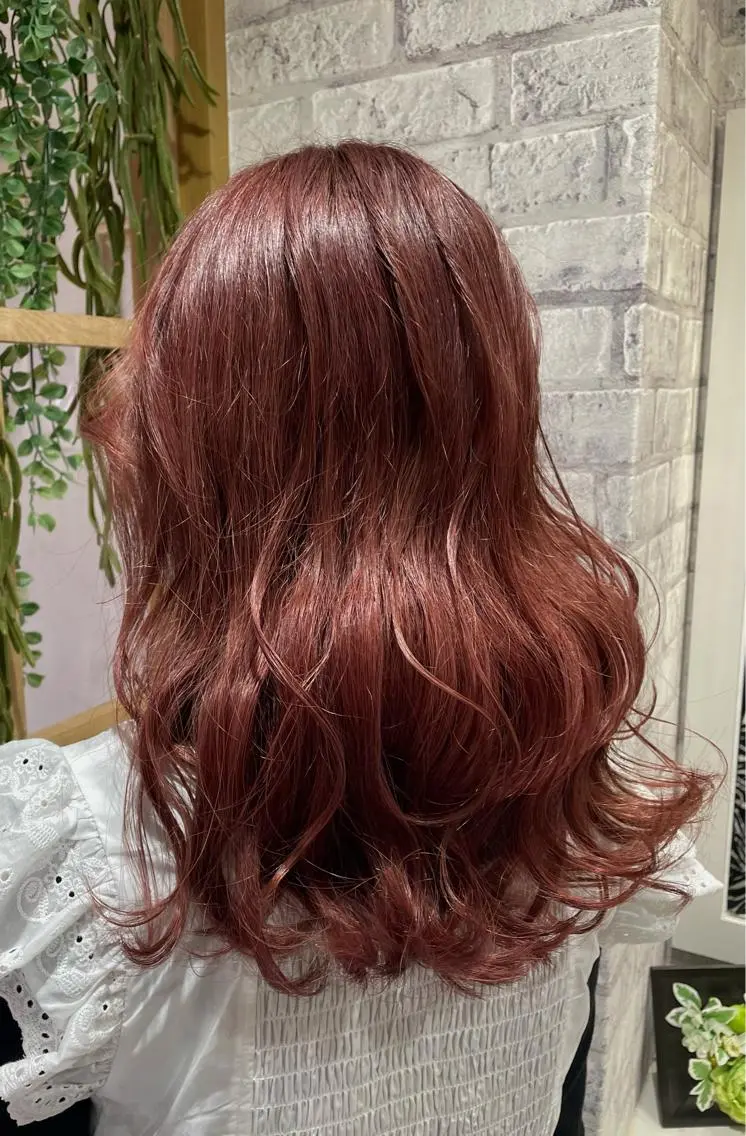 カラー ブラウンカラー ピンクカラー 池田 歩佳のヘアスタイル