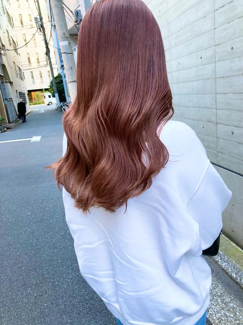 ロング ヘアカラー トリートメント ✨色持ちの良い艶 カラー✨蟹江真世のヘアスタイル