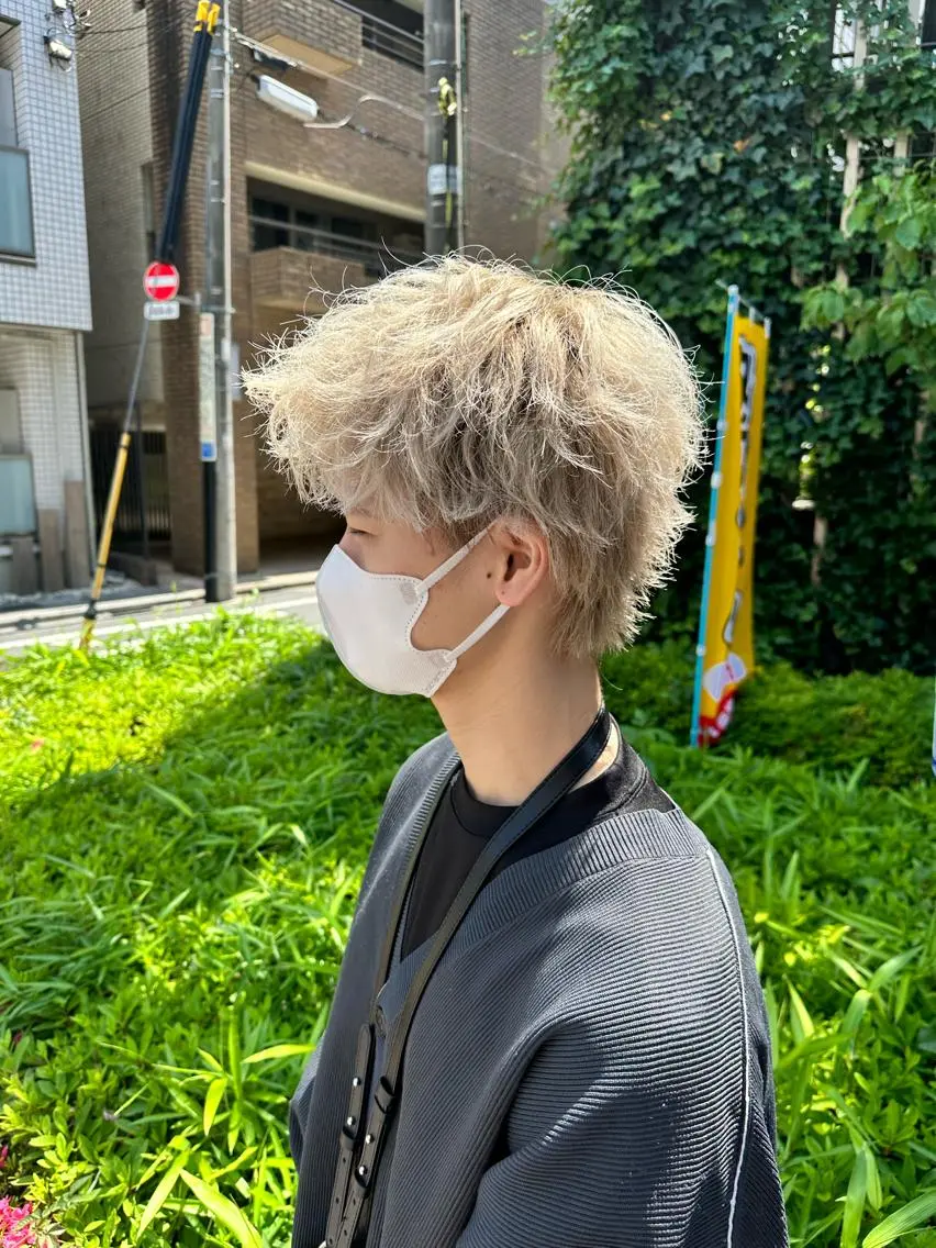 ショート カラー ヘアアレンジ メンズ カット ヘアカラー トリートメント ヘアセット ダブルカラー｜ なおき｜池袋美容師のヘアスタイル