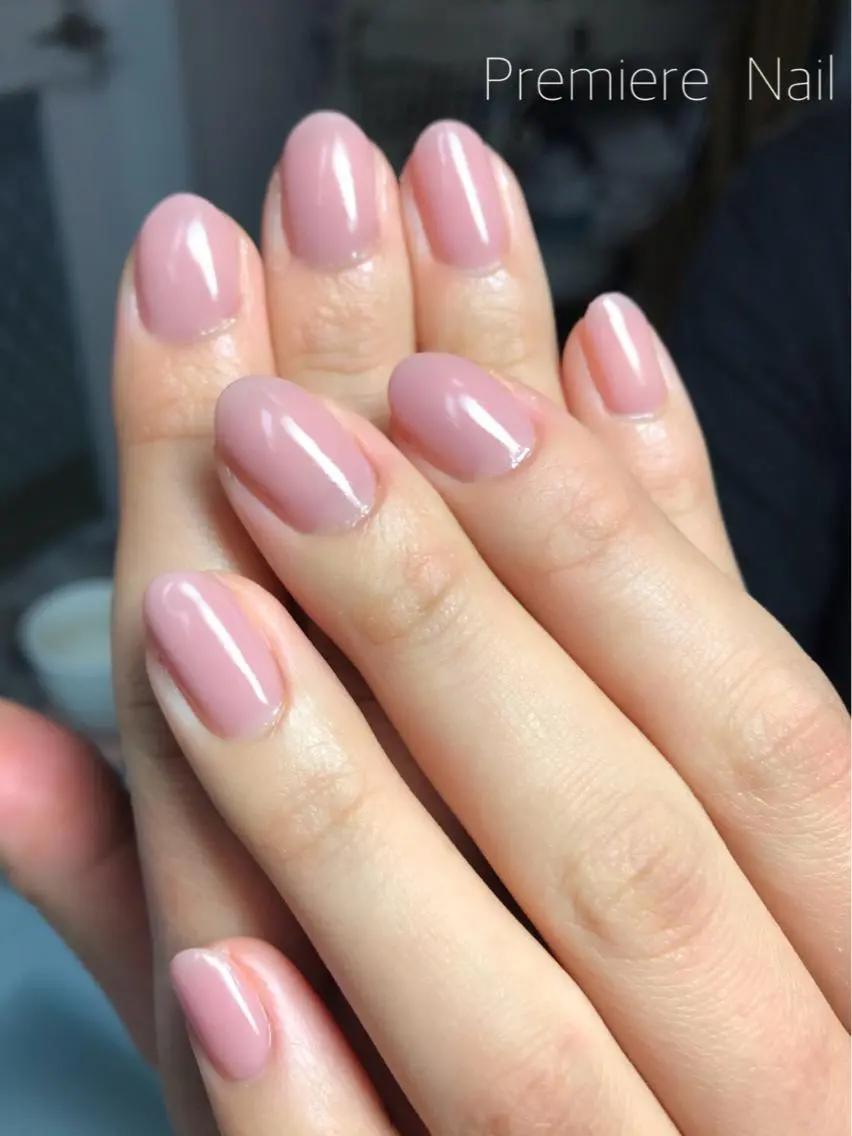 ネイル ワンカラーネイル ピンク Premiere Nail商店街店のネイルデザイン