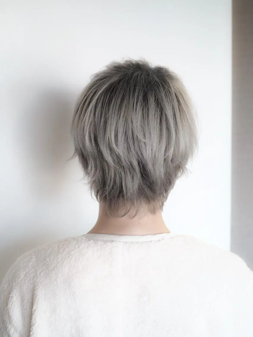 ショート カラー ヘアアレンジ メンズ メンズハイトーン メンズバレイヤージュのヘアスタイル