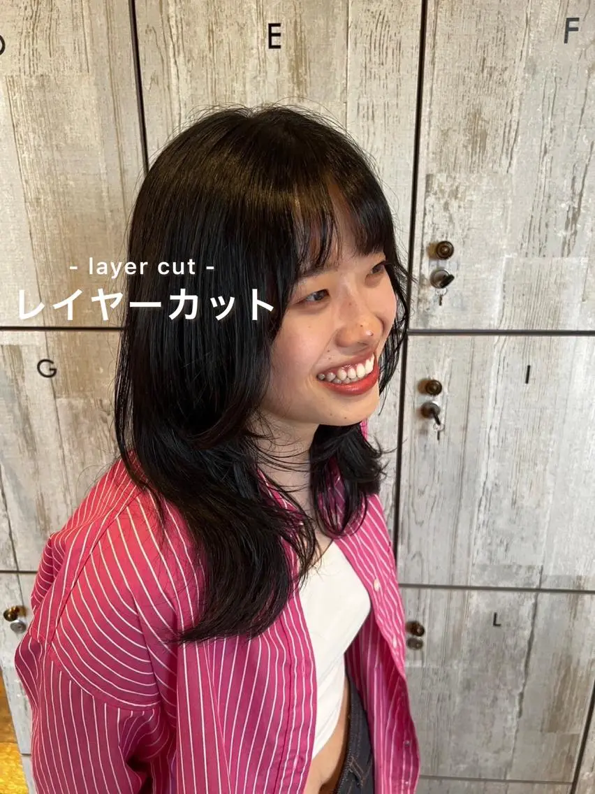 セミロング カラー パーマ ヘアアレンジ セミロングパーマ バレイヤージュ ブリーチ 透明感カラー デザインカラー .5 by soleil 小松店のヘアスタイル