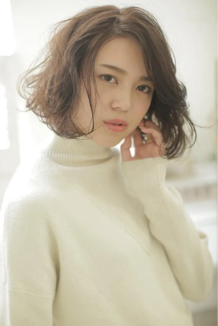 ショート カラー パーマ シールエクステ⭐️ オオミタクヤのヘアスタイル