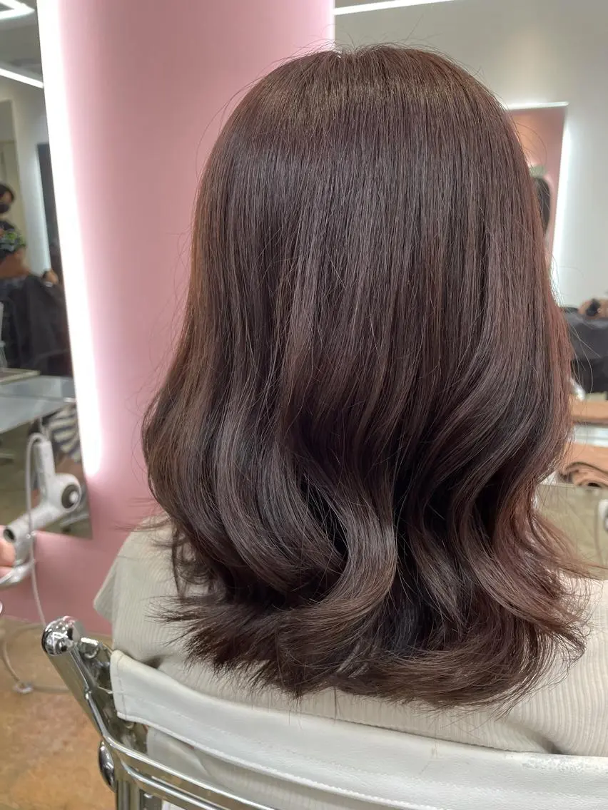 ミディアム カラー 韓国×網紅ヘア 🤍りん🤍のヘアスタイル