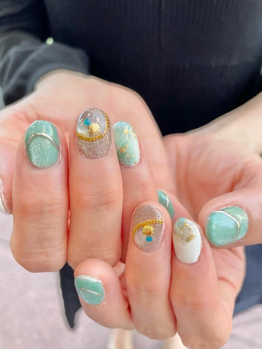 ネイル ハンドネイル Ash関内ネイリスト 荒木のネイルデザイン