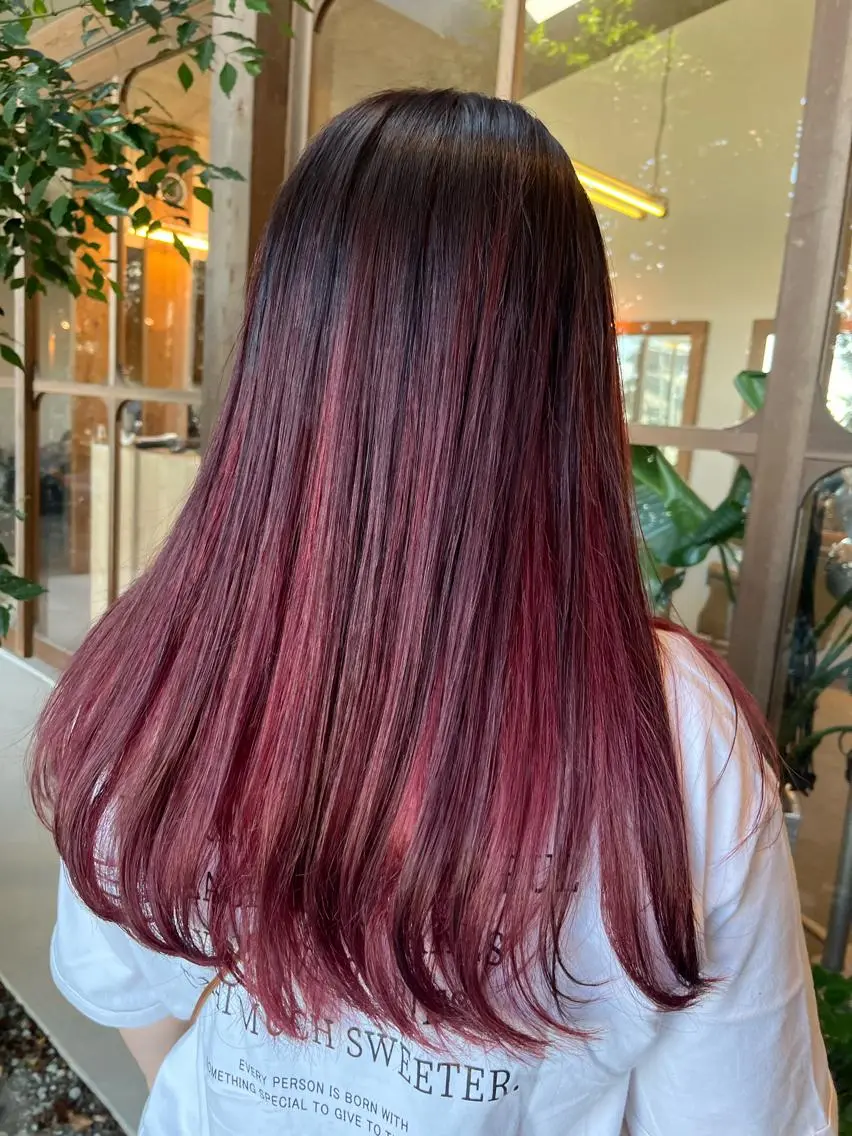 セミロング カラー ブリーチ ダブルカラー カット ヘアカラー . Lｉｅのヘアスタイル