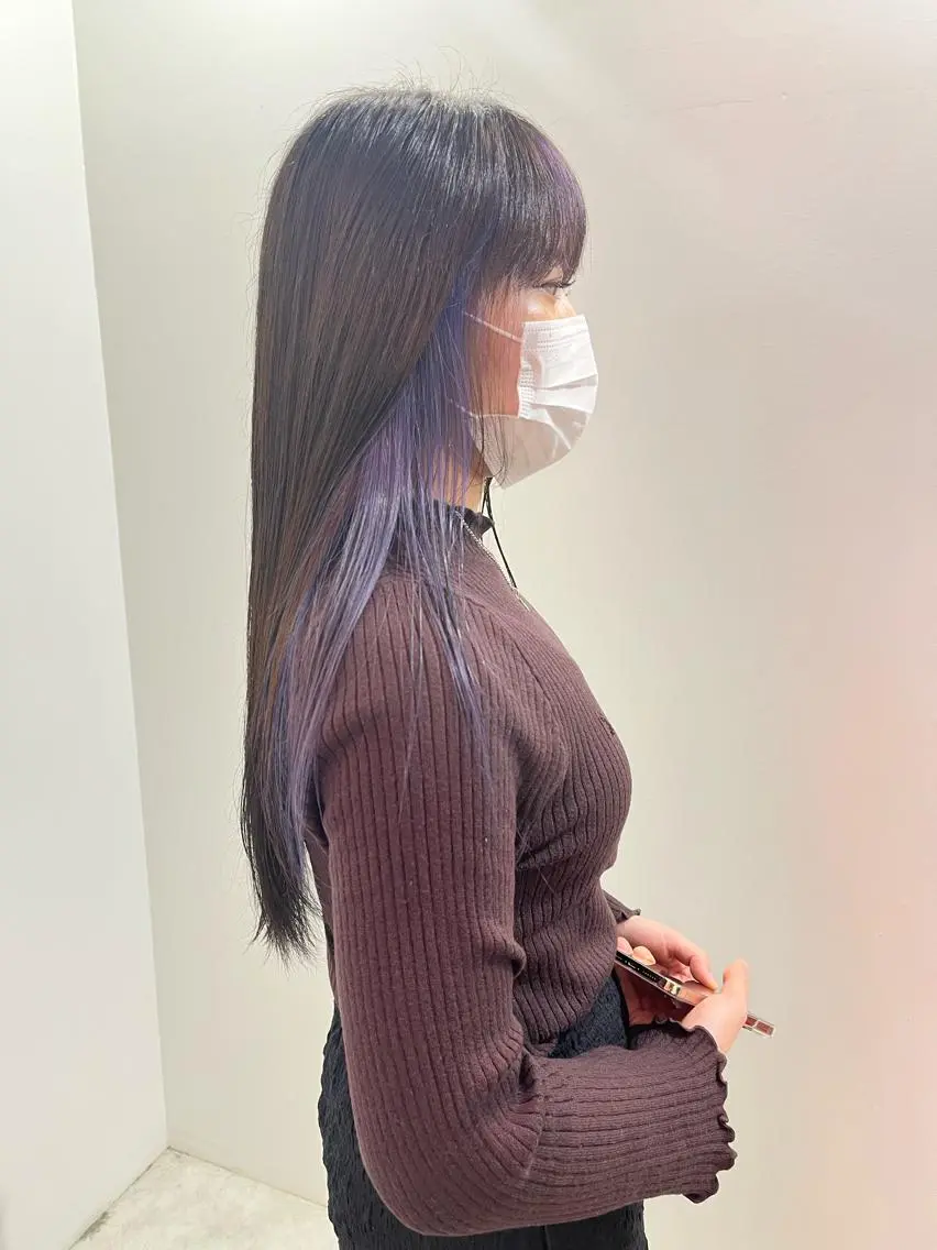ロング カラー ヘアアレンジ ハイトーンを育てる ブリーチカラー/牧原のヘアスタイル