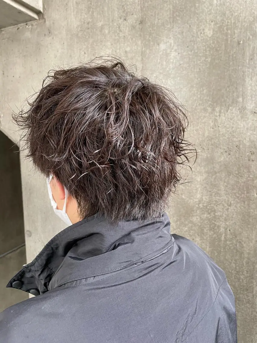 パーマ メンズ もりたみかこ 美容師お休み中のヘアスタイル