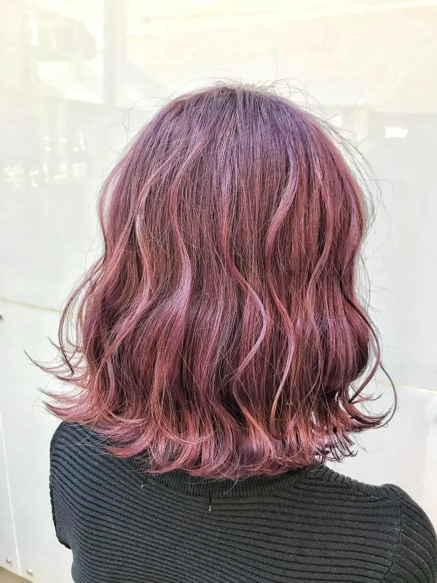 ショート カラー メンズ縮毛矯正 ニュアンスパーマのヘアスタイル