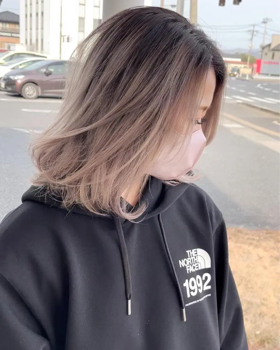 ミディアム カラー バレイヤージュ レイヤーカット EARTH石巻店 尾形  裕のヘアスタイル