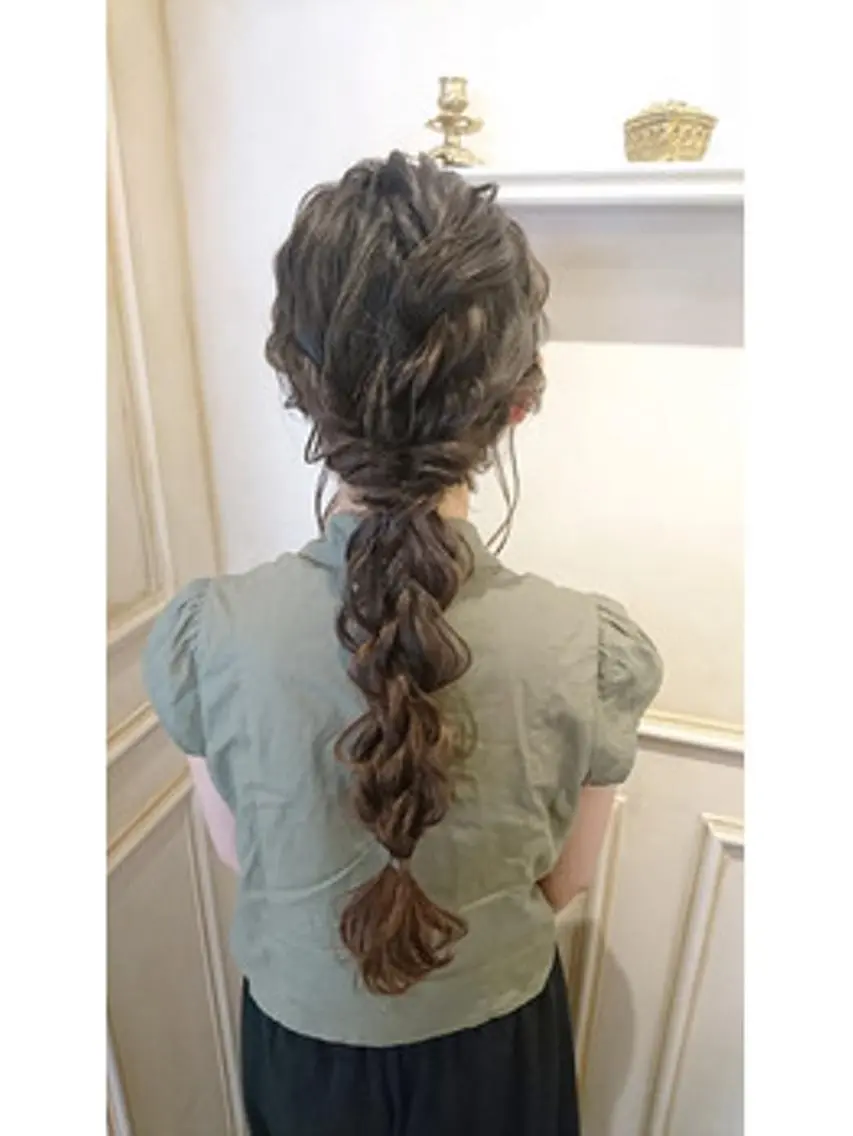 ヘアアレンジ カラー パーマ VALLET博多駅 髪質改善&縮毛矯正のヘアスタイル