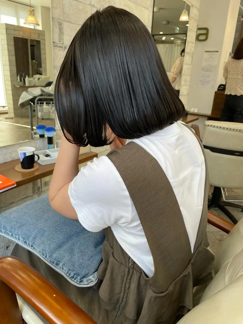 ミディアム カラー 髪質改善 中川 翔のヘアスタイル
