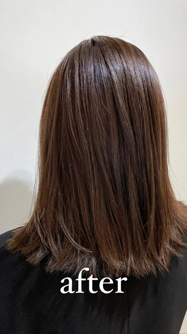 ミディアム カラー ブラウンカラー ナチュラルブラウン カット ヘアカラー トリートメント 過去一の柔髪ヘア 🌿einshairのヘアスタイル