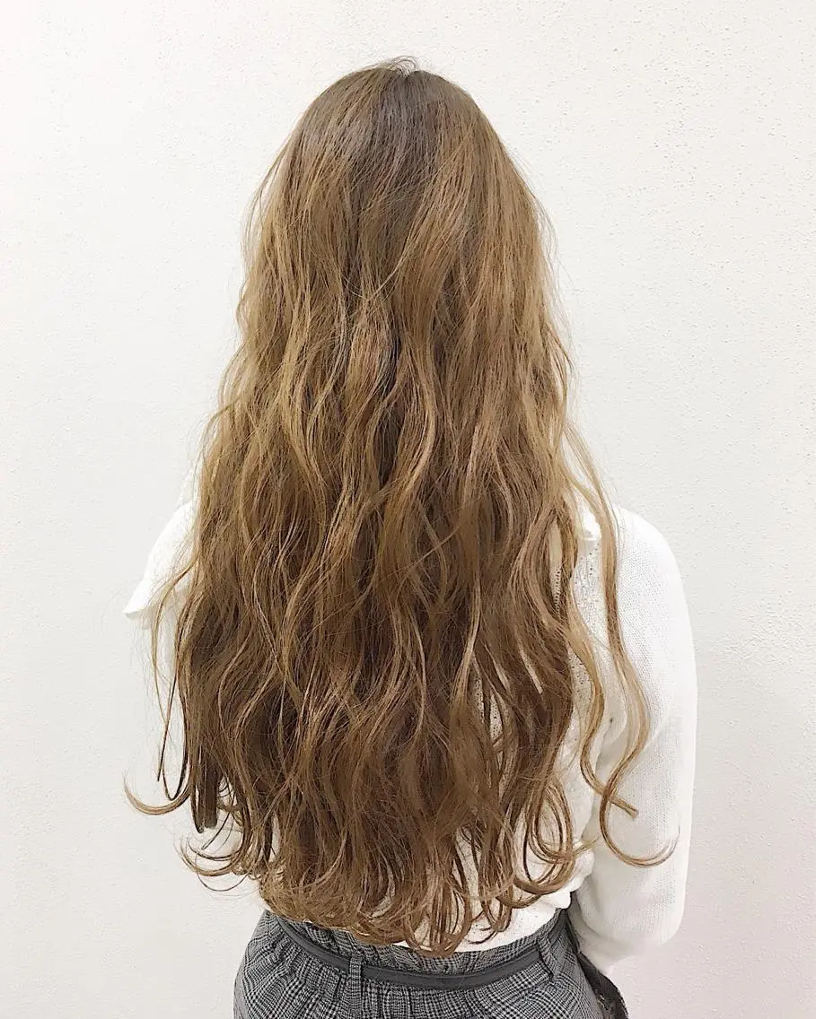ロング カラー ベージュカラー ノンダメージ髪質改善 カラー💎/KURAのヘアスタイル