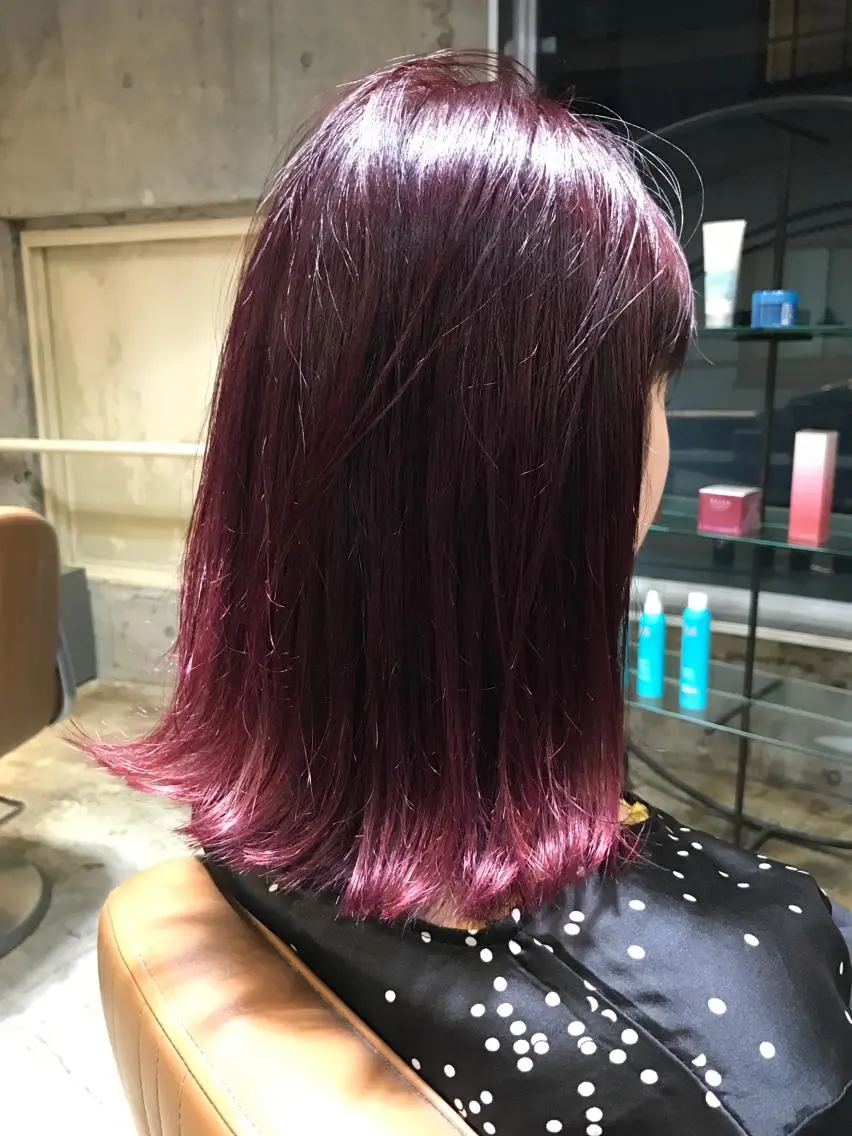 ミディアム カラー パーマ ヘアアレンジ メンズ キッズ ネイル マツエク・マツパ ダブルカラー ピンクカラー カラーマツエク ピンク サロンドミルク 原宿のヘアスタイル