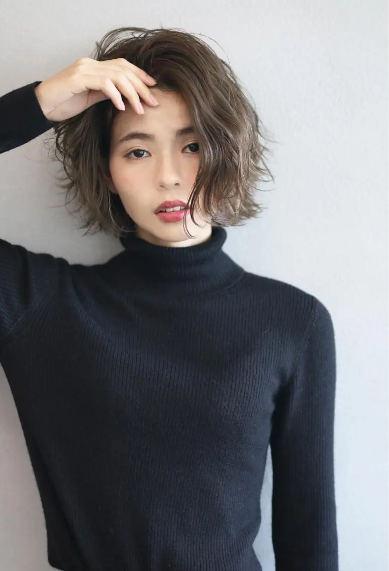 ショート カラー ボブ カット ヘアカラー トリートメント ショート/ボブ/ 白髪染め/メンズ葛西のヘアスタイル