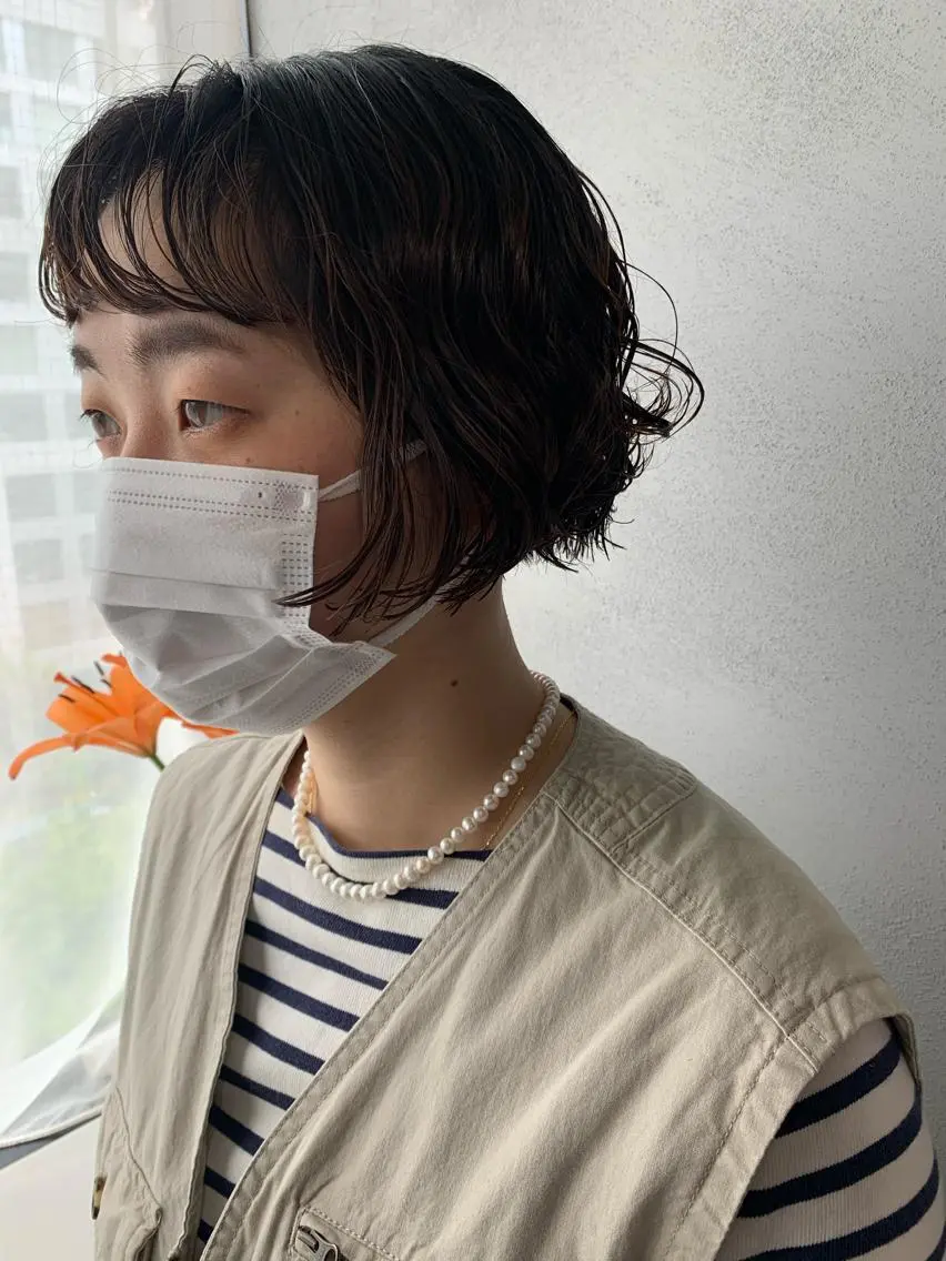 パーマ ボブパーマコテ巻き風 パーマNo1深江秀平のヘアスタイル