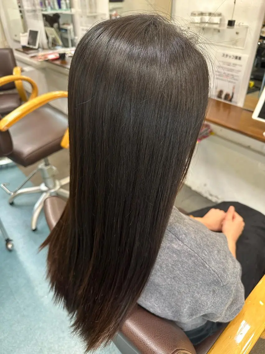 ロング カラー 髪質改善 縮毛矯正 トリートメント カット ヘアカラー トリートメント 【髪質改善】に特化 オリーブオイルクラブのヘアスタイル