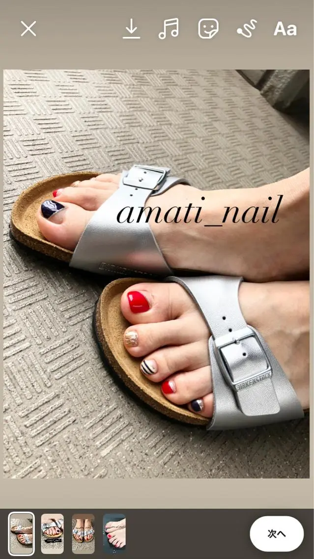 ネイル フットネイル 持ち込み amati_nail TAKAKOのネイルデザイン