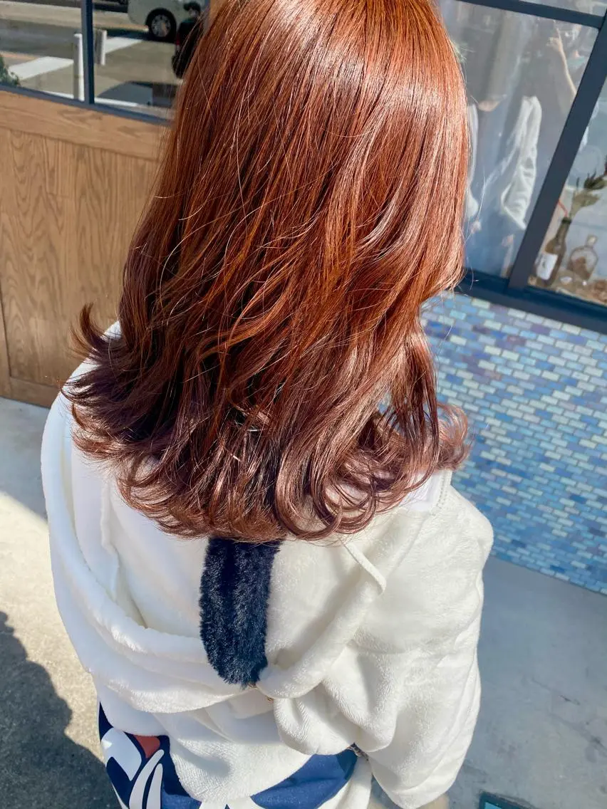 ミディアム カラー カット ヘアカラー トリートメント MR.GOOD MORNINGフジイのヘアスタイル