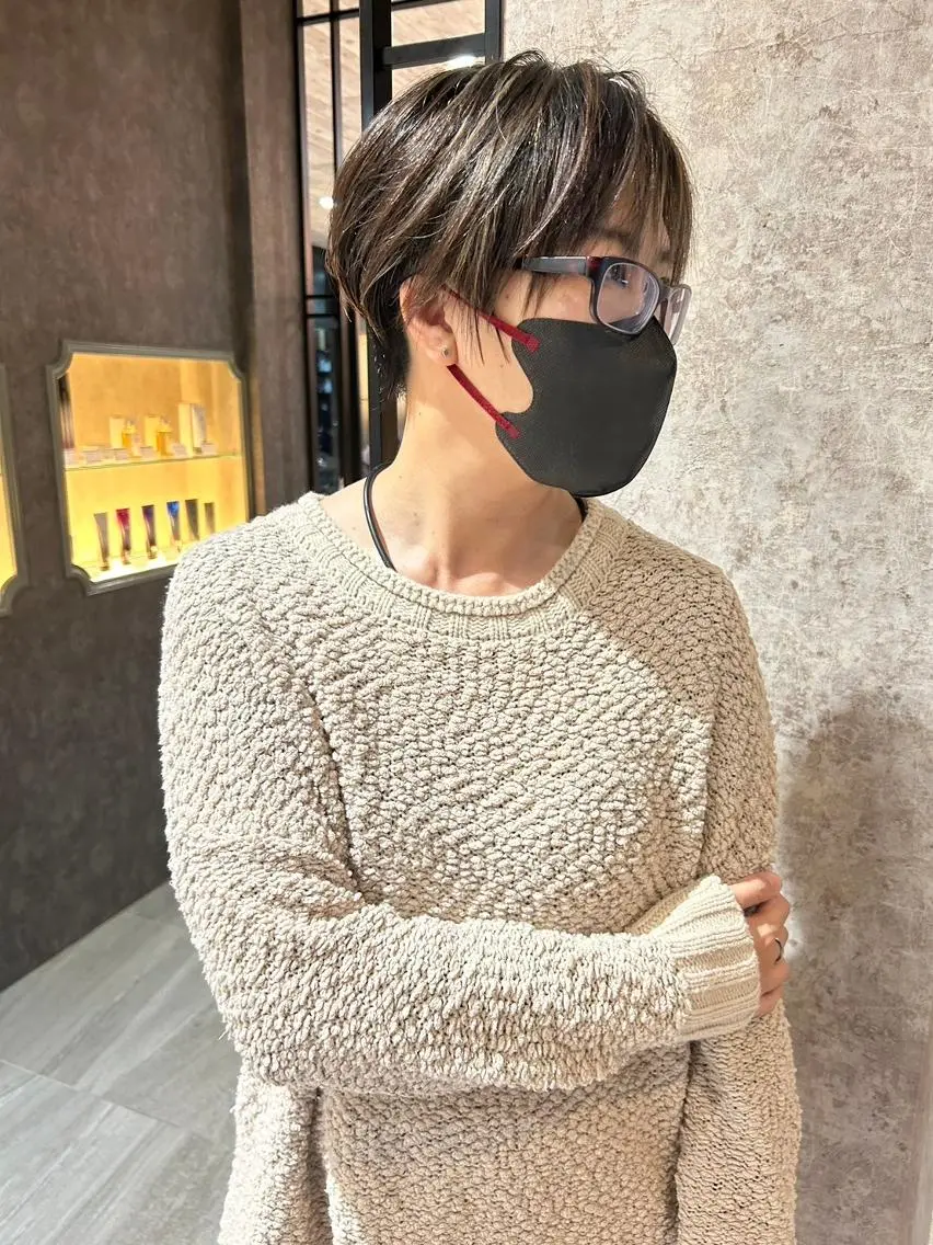 カラー ヘアアレンジ ブリーチ ダブルカラー ブリーチなしカラー ヘアカラー Kobayashi ハイライト/ショートのヘアスタイル