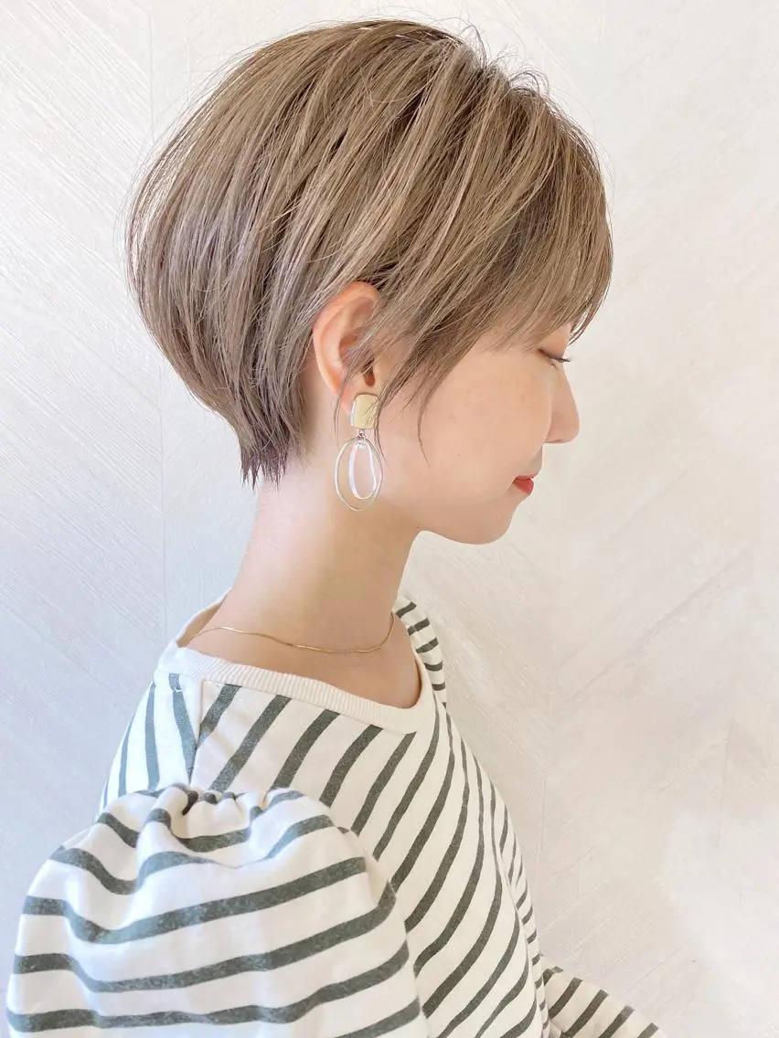 ショート カラー カット トリートメント ヘッドスパ 🌟モテ髪ショート 🌟店長 津賀涼のヘアスタイル