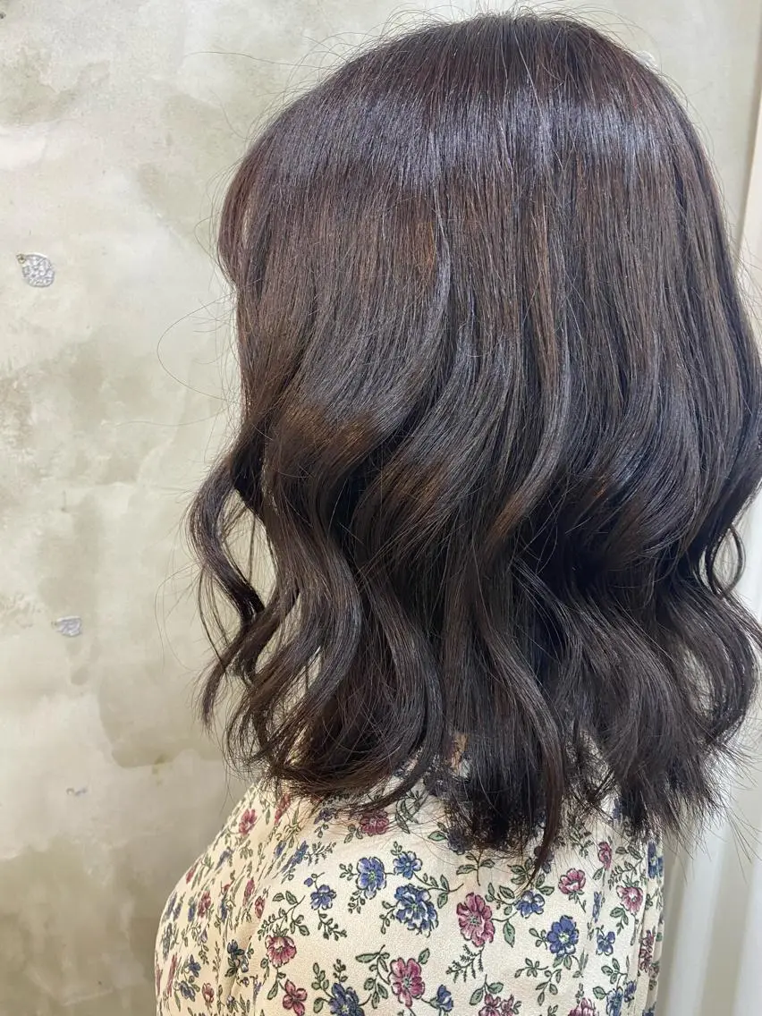 ミディアム カラー ヘアアレンジ ブラウンカラー 志賀 あずみのヘアスタイル