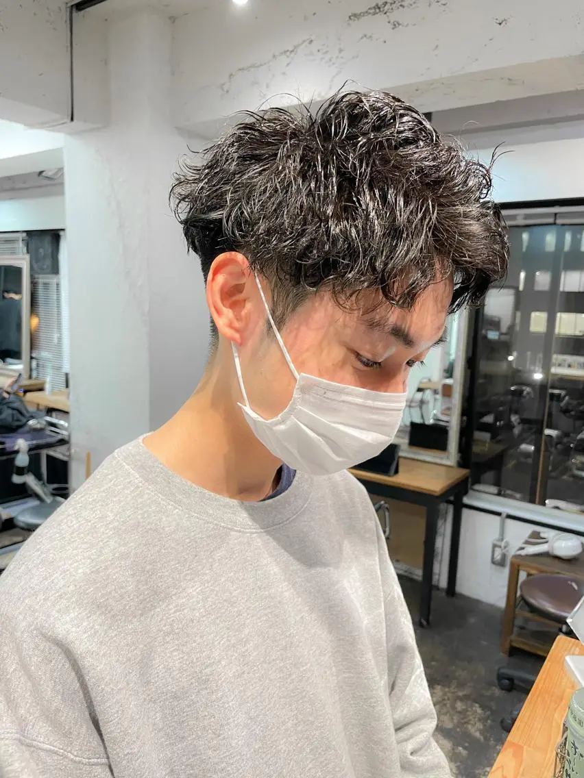 ショート パーマ メンズ カット パーマ メンズパーマ メンズ特化ryoのヘアスタイル