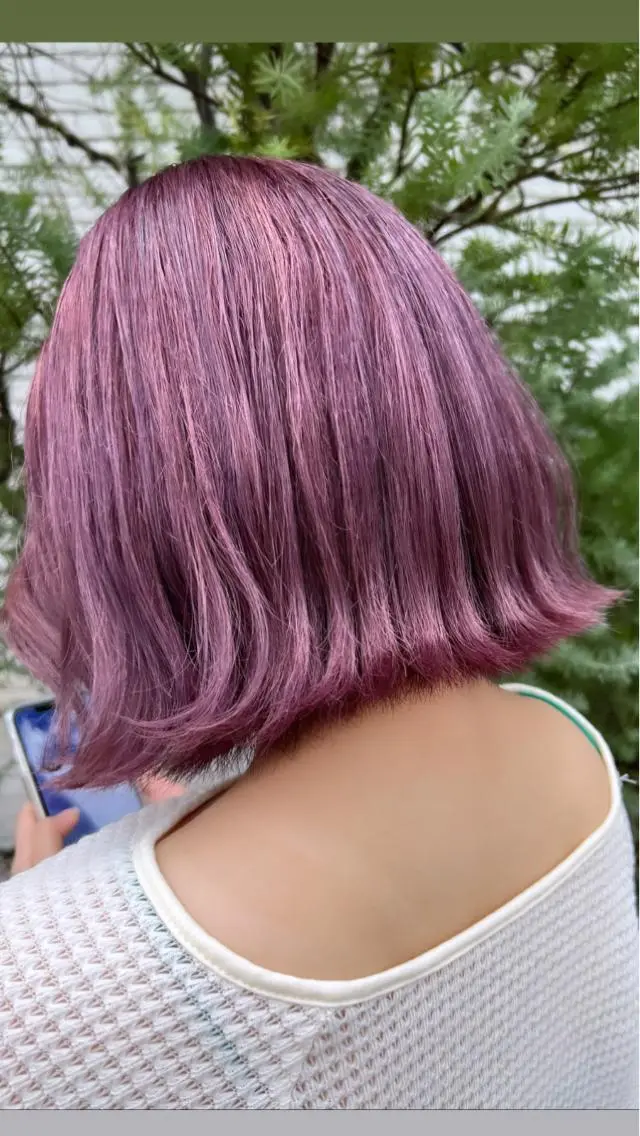 ショート カラー ブリーチ ラベンダーカラー ピンクカラー ピンクラベンダー 鹿児島美容室 NATSUKIのヘアスタイル