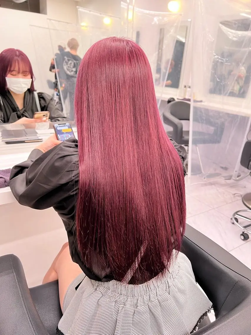 ミディアム カラー ヘアアレンジ 🩵 JURI🩵のヘアスタイル