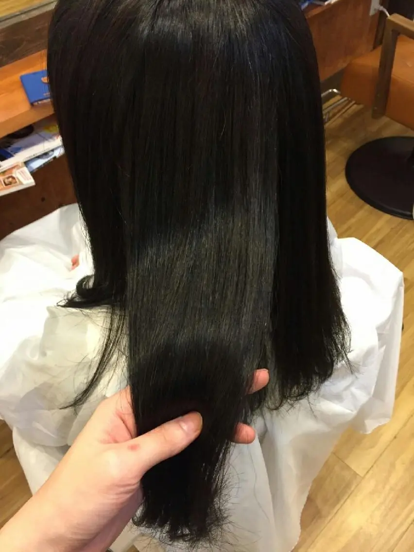 カラー 黒髪 ブルーカラー ブルーブラック 【名古屋】モデル募集 arisaのヘアスタイル