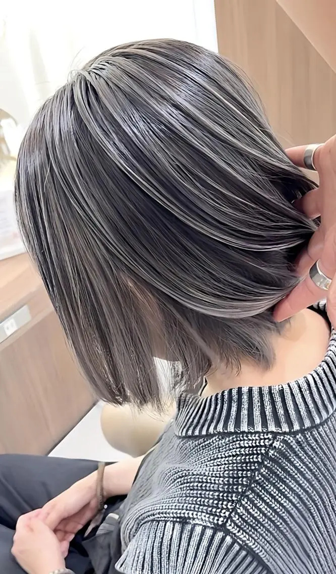 カラー セミロング バレイヤージュ 髪質改善 レイヤーカット カット ヘアカラー トリートメント 山崎俊輔/髪質改善 /バレイヤージュのヘアスタイル