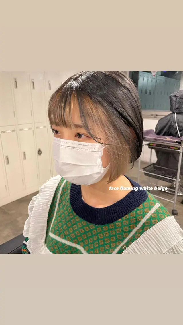 ショート カラー パーマ ヘアアレンジ メンズ キッズ ネイル マツエク・マツパ 透明感カラー・レイヤ ー🎀amika🎀のヘアスタイル
