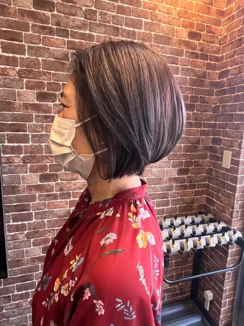 ショート カラー パーマ ヘアアレンジ メンズ キッズ ネイル アイブロウ メンズパーマ ブラウンカラー ケアカラー 透明感カラー ピンクカラー 久木原 ゆりのヘアスタイル
