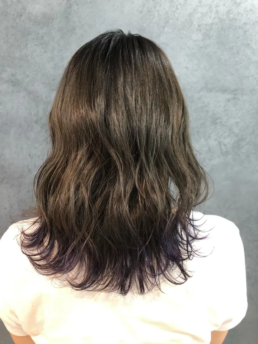セミロング カラー ヘアアレンジ メンズ キッズ ネイル マツエク・マツパ ヘアカラー トリートメント 透明感カラー🤎 ゆりのヘアスタイル