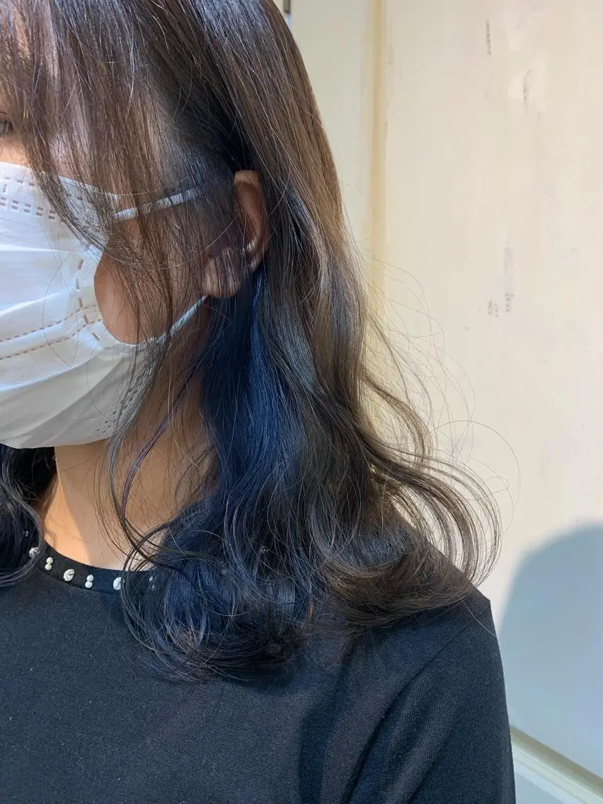 セミロング カラー ヘアアレンジ ヘアカラー kei🤎ベージュ /透明感カラー/博多のヘアスタイル