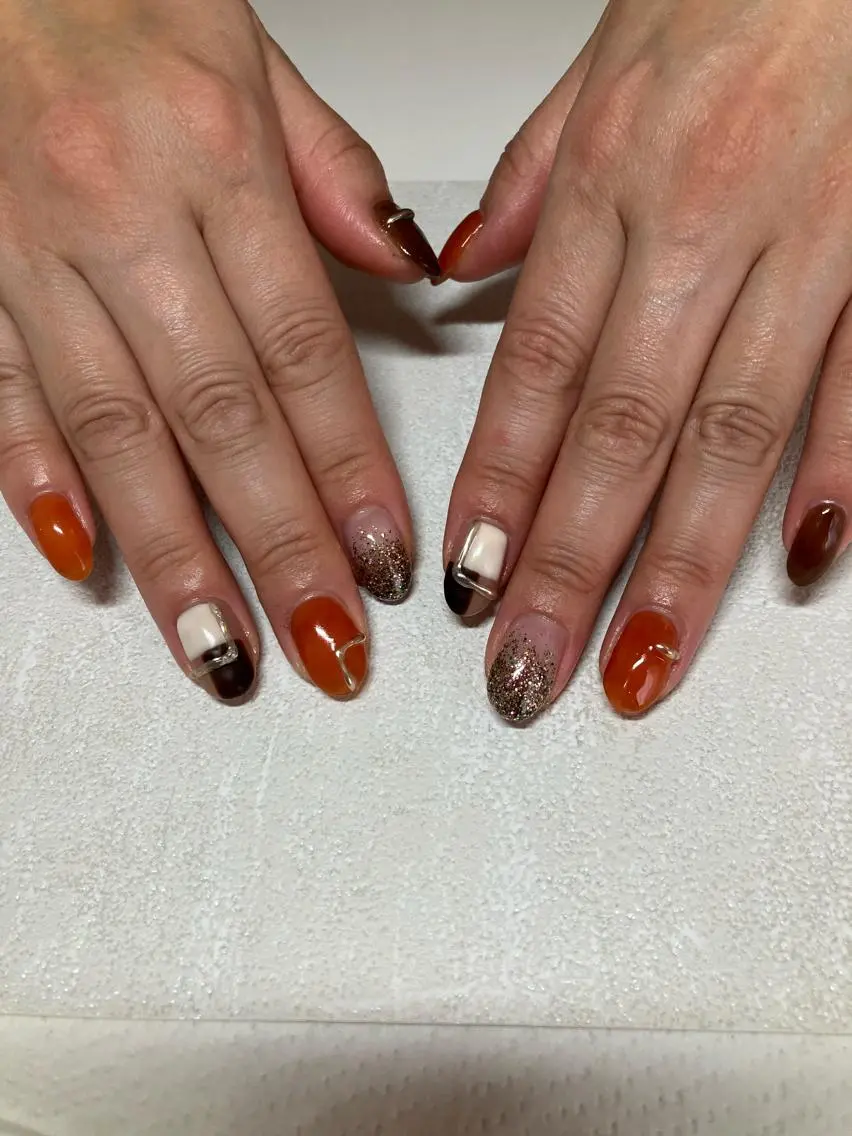 ネイル アートネイル 持ち込み ニュアンスネイル m'sNail 福岡西区 ネイルのネイルデザイン