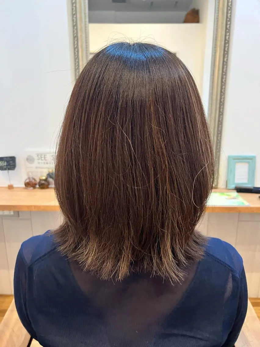 ミディアム カラー 🐰ハイトーンカラー 畠山 渡🐰のヘアスタイル
