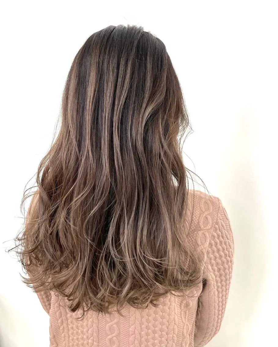 セミロング カラー コレットヘアー 田中アヤノのヘアスタイル