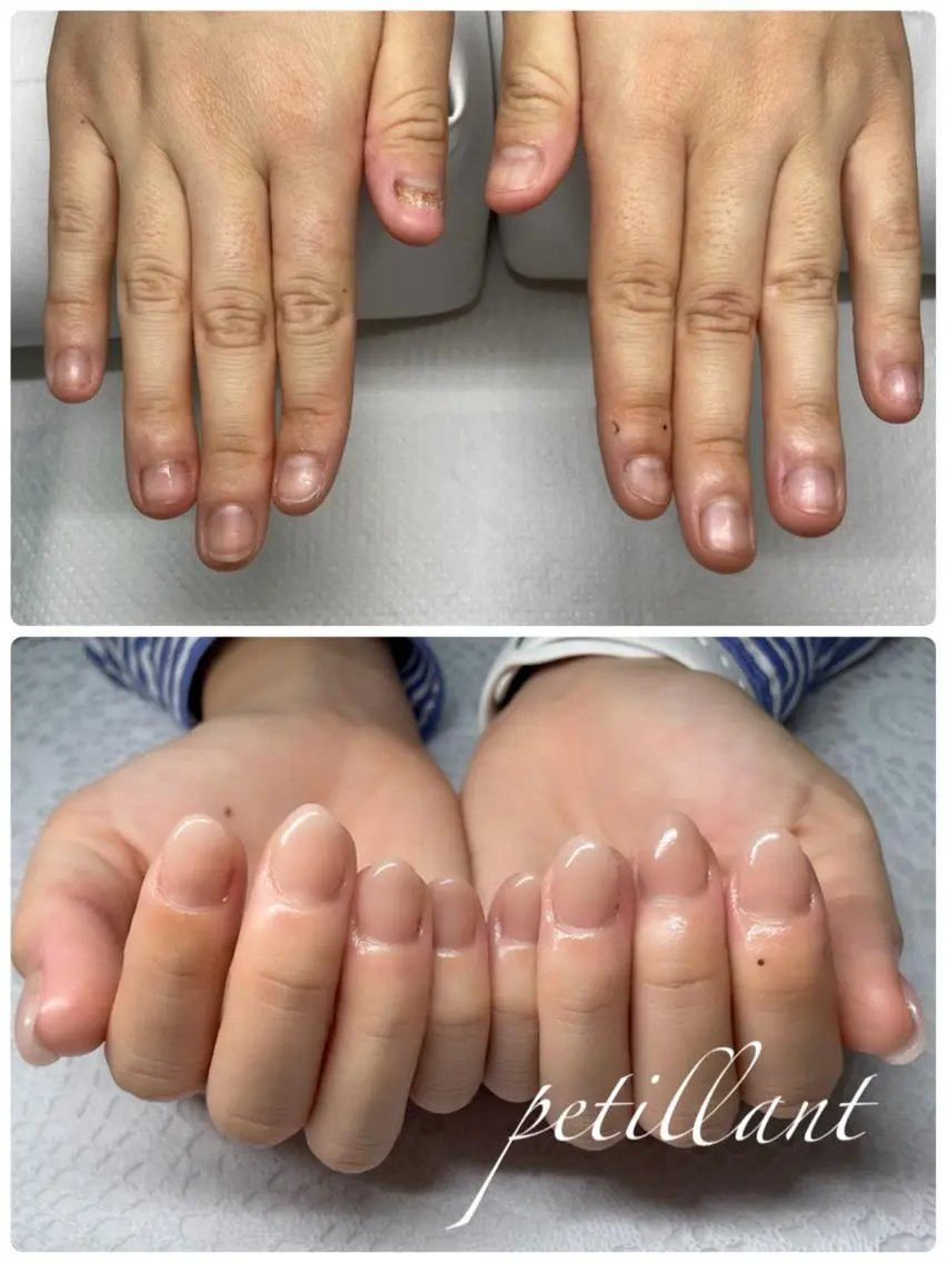 ネイル クリアネイル ハンドネイル ハンドケア nail salon petillantのネイルデザイン