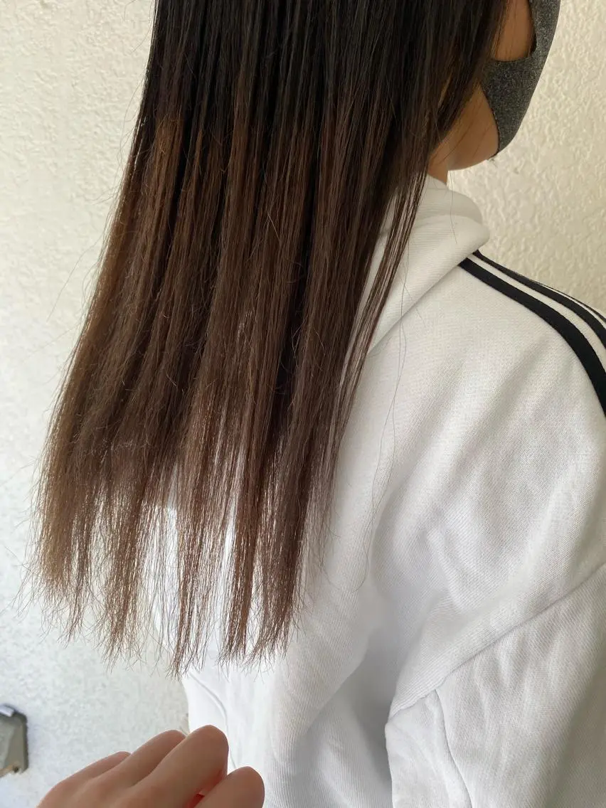 セミロング カラー ベージュカラー ミルクティーベージュ 小川 美奈のヘアスタイル