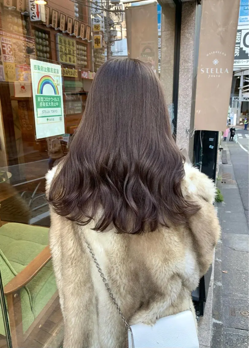 セミロング カラー ベージュカラー 矢野 晃平のヘアスタイル