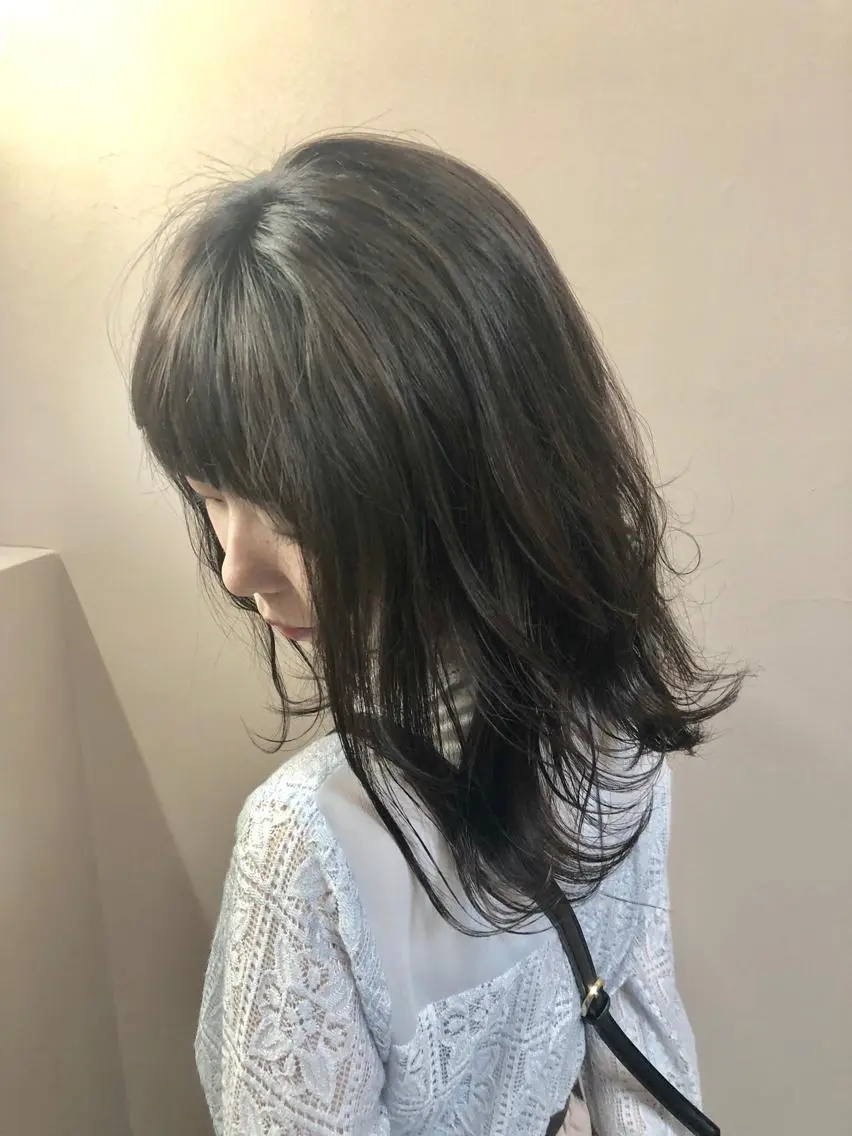 ミディアム カラー アッシュ ダークアッシュ 店長 小池アキトのヘアスタイル